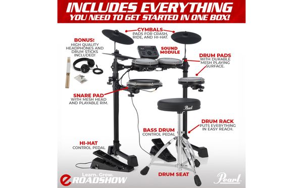 PEARL eROADSHOW digitalt trommesett